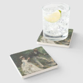 ラ・プロムナードルノアール印象派絵を描の芸術 ストーンコースター (横)