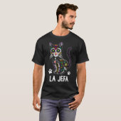 ラ・ヘファ 猫 スカル スイーツ スカル メキシコ 死者の日 Tシャツ (正面フル)