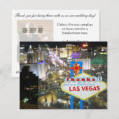 ラ・ベガスでの結婚式　新婦と新郎からの感謝 案内状 (正面/裏面)