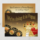 ラ・ベガス デラックス ウェディング | サンド 招待状 (正面/裏面)