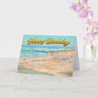 ラ・ホヤのささやく砂 カリフォルニア 誕生日アート カード