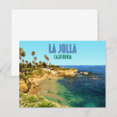 ラ ホヤ コーブ ビーチ サンディエゴ カリフォルニア フラット カード (正面/裏面)