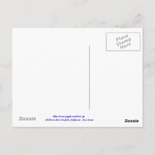 ラ・ホーヤの赤ちゃんアザラシ ポストカード (裏面)