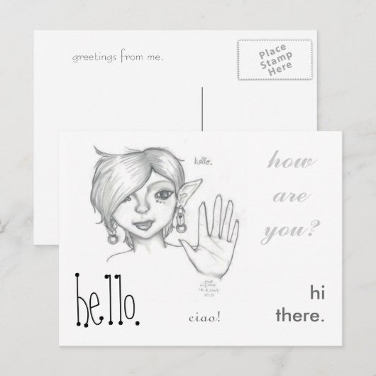 ラ・ミア・アミカ。 ポストカード (正面/裏面)