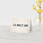 ラ・ムリţアニ、ルーマニアの誕生日 カード (黄色い花)