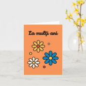 ラ・ムリţアニ、ルーマニアの誕生日 カード (黄色い花)