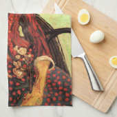 ラ・ムーム、ビンセント・ヴァン・ゴッホの前に座る キッチンタオル (四つ折り)