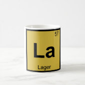 ラ - ラガー ビール化学周期表記号 コーヒーマグカップ (中央)