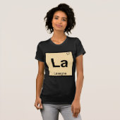 ラ - ラザニア パスタ 化学 周期表 シンボル Tシャツ (正面フル)