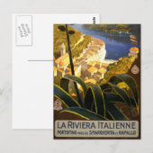 ラ・リビエラItalienne Portofino旅行ポスター1920 ポストカード (正面/裏面)