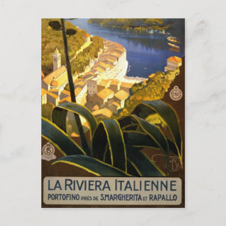 ラ・リビエラItalienne Portofino旅行ポスター1920 ポストカード