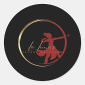 ラ・ルナの凶暴な娘ステッカー ラウンドシール (正面)