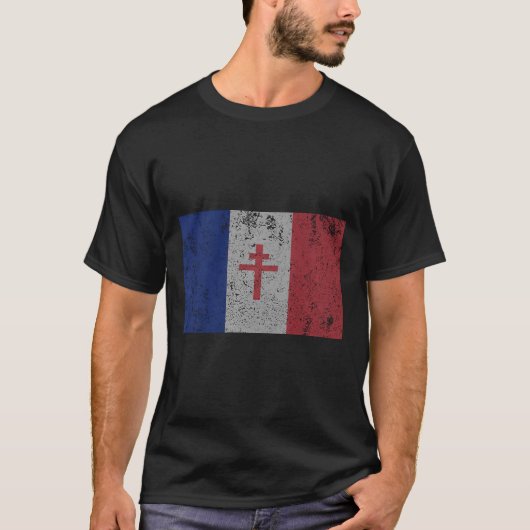 ラ・レジスタンスフランスの・ザ・フラッグ・フランス・パリWwii T Tシャツ (正面)