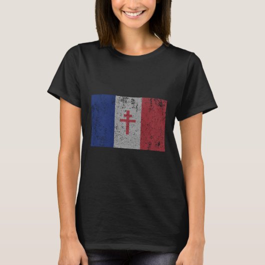 ラ・レジスタンスフランスの・ザ・フラッグ・フランス・パリWwii T Tシャツ (正面)