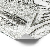 ラ・ロッシェルが占める地図 ポスター (角)