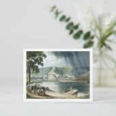 ラ・ロッシュ、「セーヌ川の眺め」より、T刻印 ポストカード (スタンド正面)