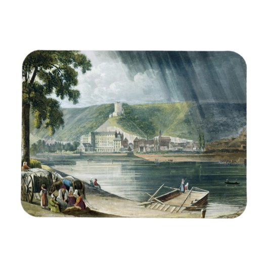 ラ・ロッシュ、「セーヌ川の眺め」より、T刻印 マグネット (横)