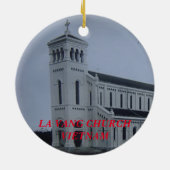 ラ・ヴァン・クリスマス・オーナメントの我々の女性 セラミックオーナメント (裏面)