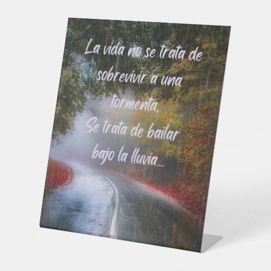 ラ・ヴィダ・ノ・セトラータ・デ・ソブレビエa una tormenta、 台座サイン (正面)