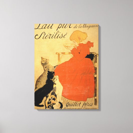 『ラ・ヴィンゲアン純滅菌ミルク』（1894年） キャンバスプリント (正面)