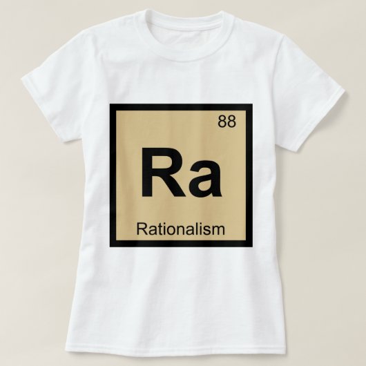 ラ - 合理主義 哲学 化学 シンボル Tシャツ (デザイン正面)