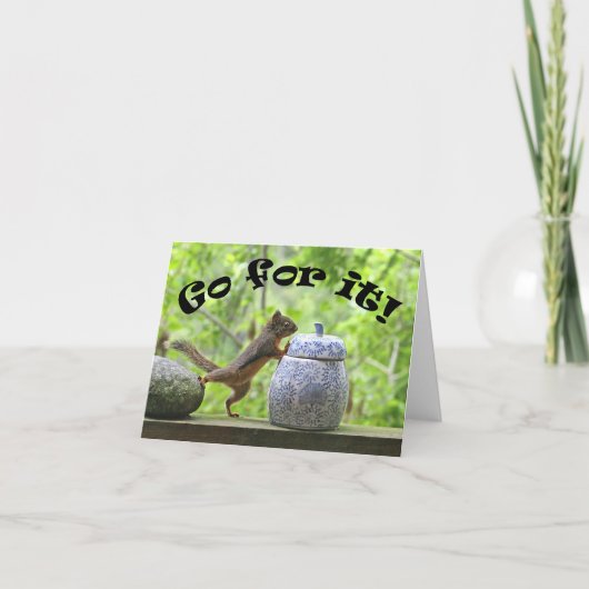 リおもしろいス写真～頑張れ！ カード (正面)