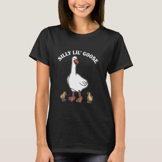 リおもしろいル間抜けグースアパレル Tシャツ (正面)