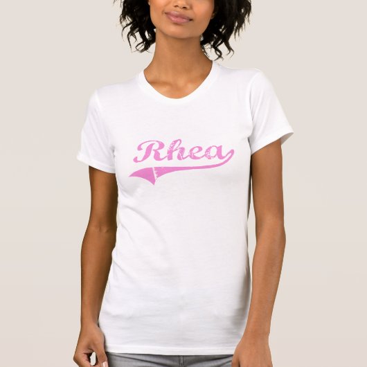 リアのクラシックなスタイルの名前 Tシャツ (正面)