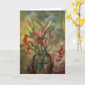 リアのユリ カード (黄色い花)