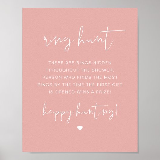 リアの鮮やかなパステルリングハント ブライダルシャワーゲーム ポスター (正面)