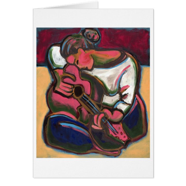 リアはギターを演奏します (正面)