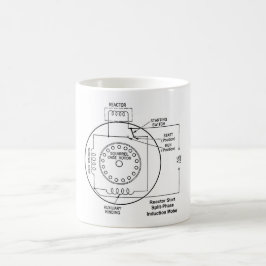 リアクトル始動分割相誘導電動機図 コーヒーマグカップ