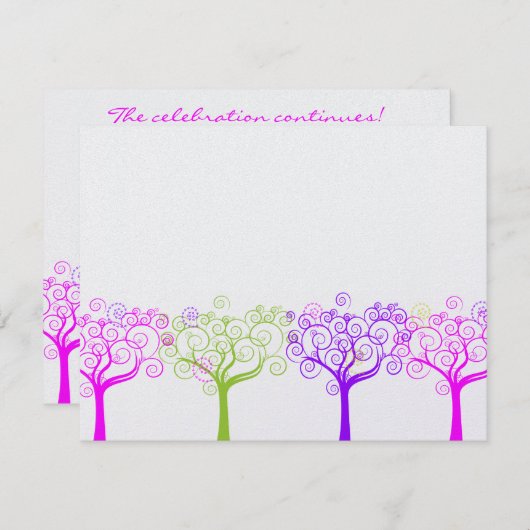 リアナクレアシマリーバルミツワースイート16パーティー 招待状 (正面/裏面)