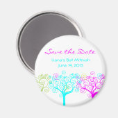 リアナクレアバルミツワー日付を保存 マグネット (正面/裏面)