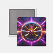 リアプノフのフラクタルを多用する装飾用クッション マグネット (正面/裏面)