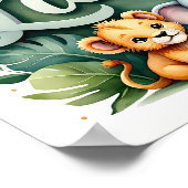 リアム サファリ ぬりえ 壁アート ポスター (角)