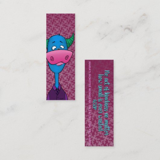 リアム、w/引用文、ハピネス・カード スキニー名刺 (正面/裏面)