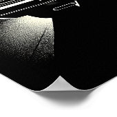 リアライトサイレンス – ボーイドフォームシルエットカーアート ポスター (角)