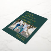 リアリスティックなホリデー フォイル 写真カード クリスマス カード (回転した状態)