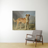 リアリスティックな犬の肖像画アート タペストリー (インサイチュ(横))