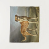 リアリスティックな犬の肖像画アート タペストリー (正面)