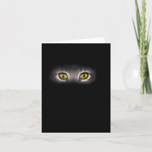 リアリスティックな猫の目 キティ フェリーヌ グラフィックアート ブラック カード