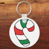 リアリスティックキャンディーケインスケッチキャンディーケインスケッチ キーホルダー (正面)