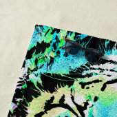 リアリスティックグレーブルータイガーヘッドビーチタオル ビーチタオル (インサイチュ)