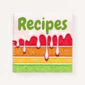 リアリスティックケーキレシピノート ノートブック (正面)