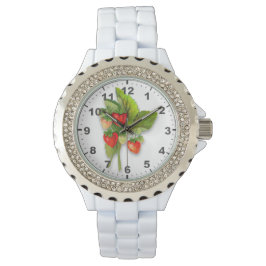 リアリスティックストロベリースケッチ 腕時計