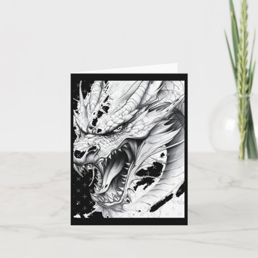 リアリスティックドラゴン描画ステッカー1 カード (正面)