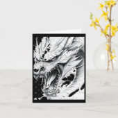 リアリスティックドラゴン描画ステッカー1 カード (黄色い花)