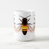 リアリスティックハニービーアートイラストレーション コーヒーマグカップ (中央)