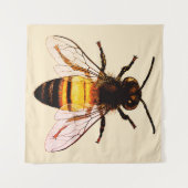 リアリスティックハニービーアートイラストレーション タペストリー (正面(横))